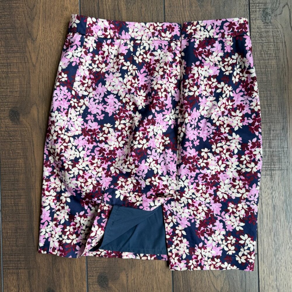 J. Crew Floral Pencil Skirt - Pink and Navy - Picture 3 of 7